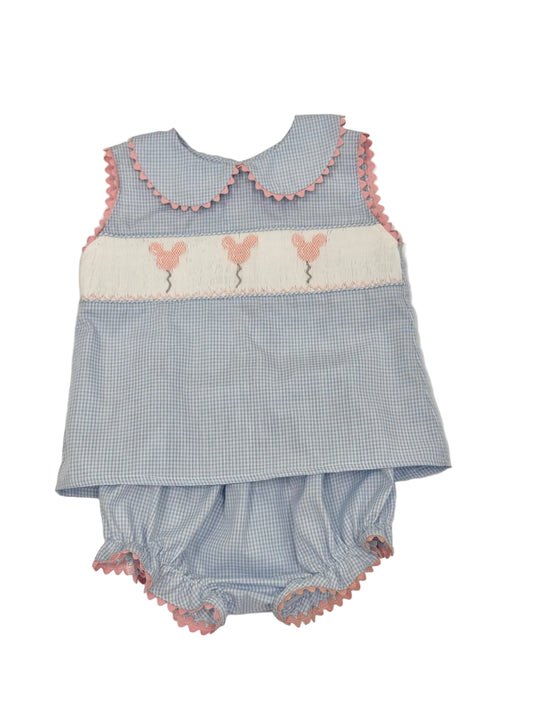 Bluebell Mickey Smocked Bloomers Set