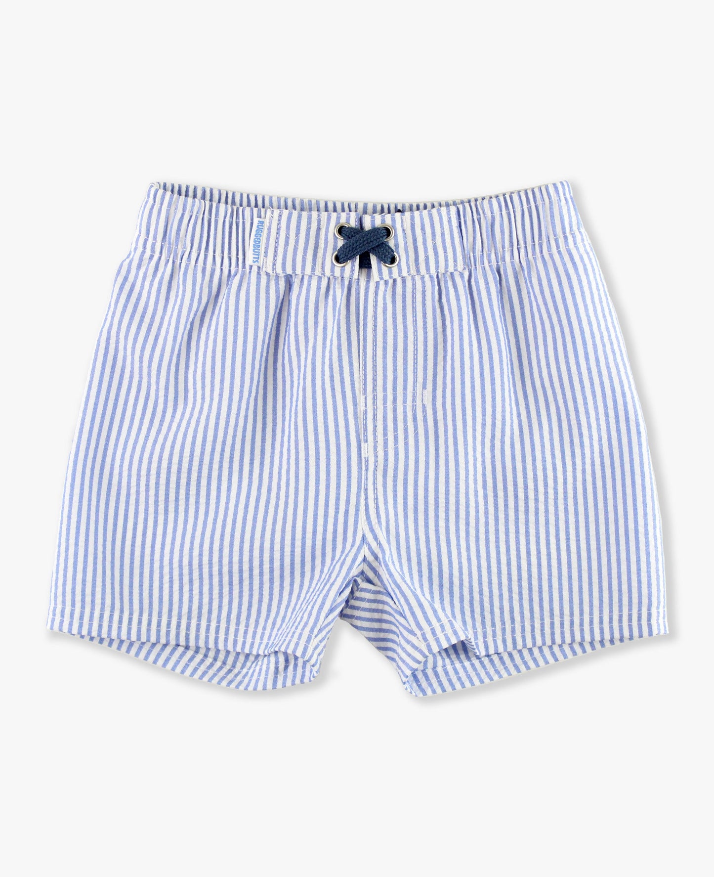 Periwnkle Blue Seersucker Swim Trunks