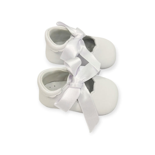 White Bow Leather Mary Jane SB1080
