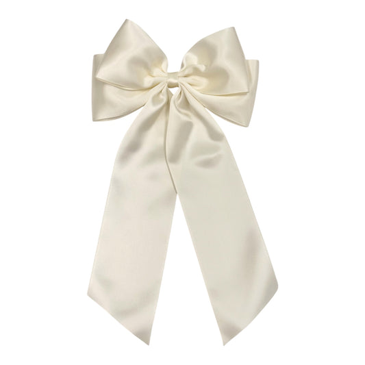 Ivory Satin Bow w/ Tails