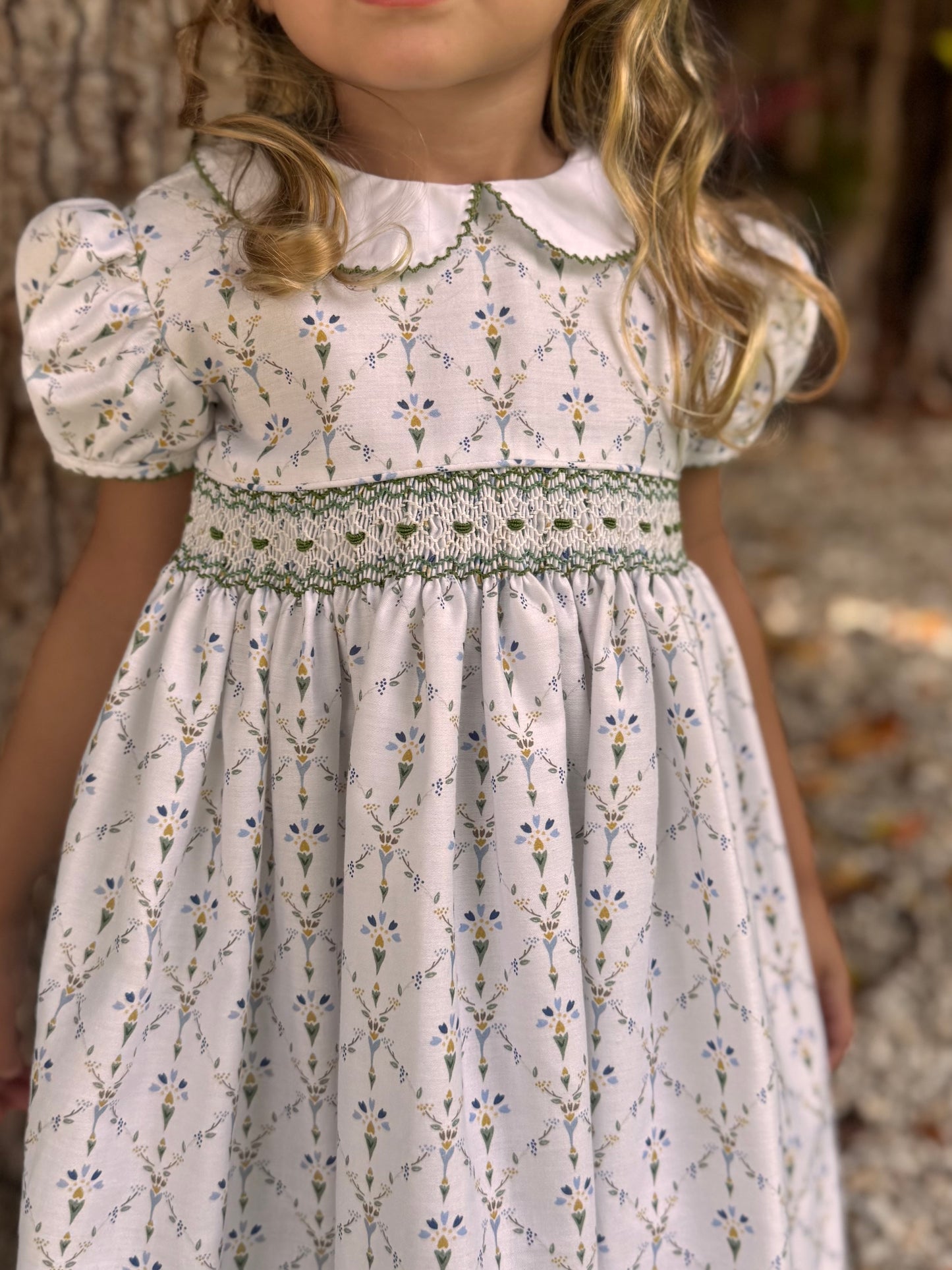 Wildfire Trellis Smocked Dress