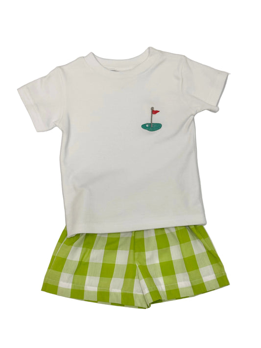 Golf Check Shorts Set