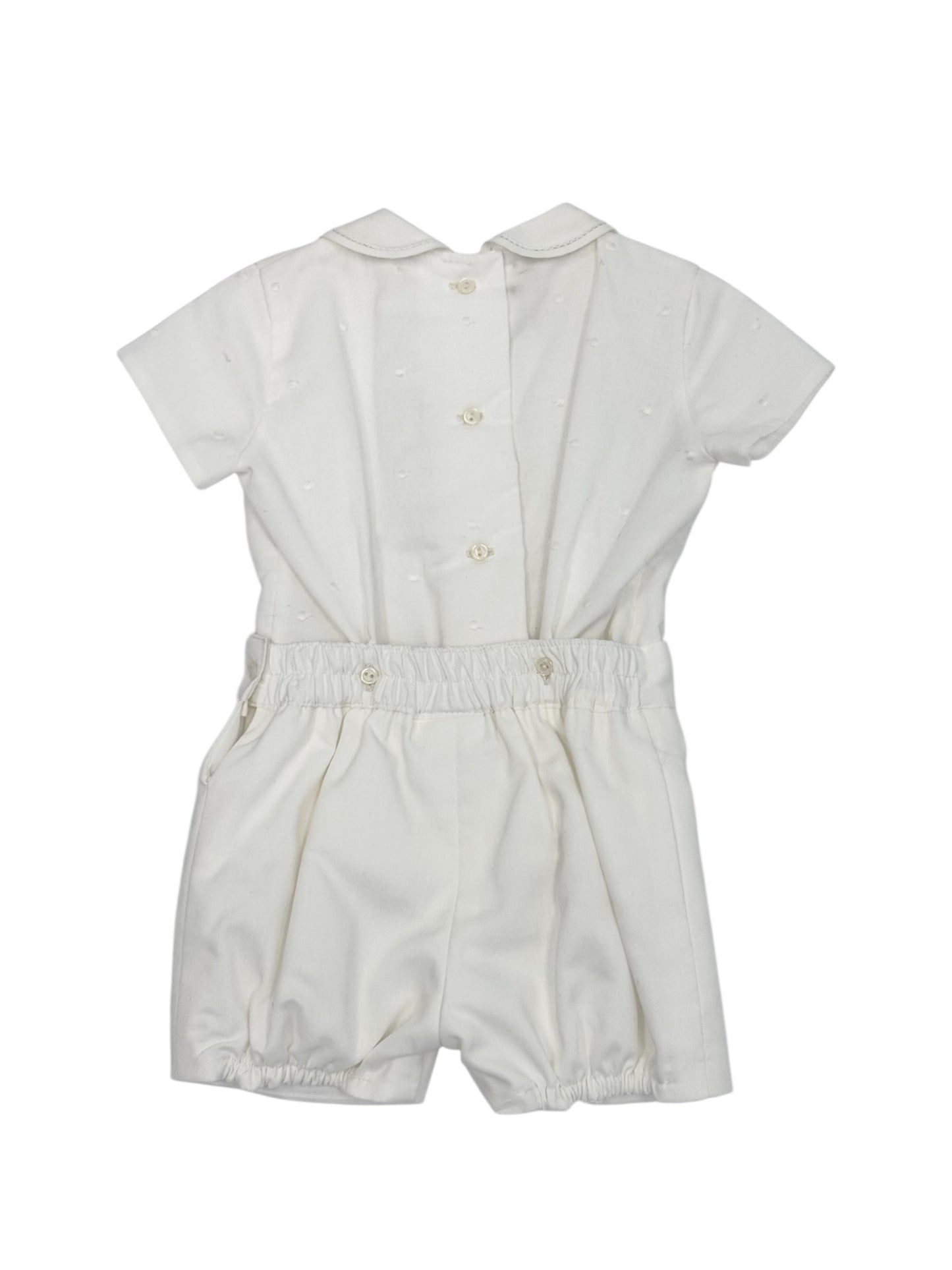 Beige Plumetti Shorts Set 481