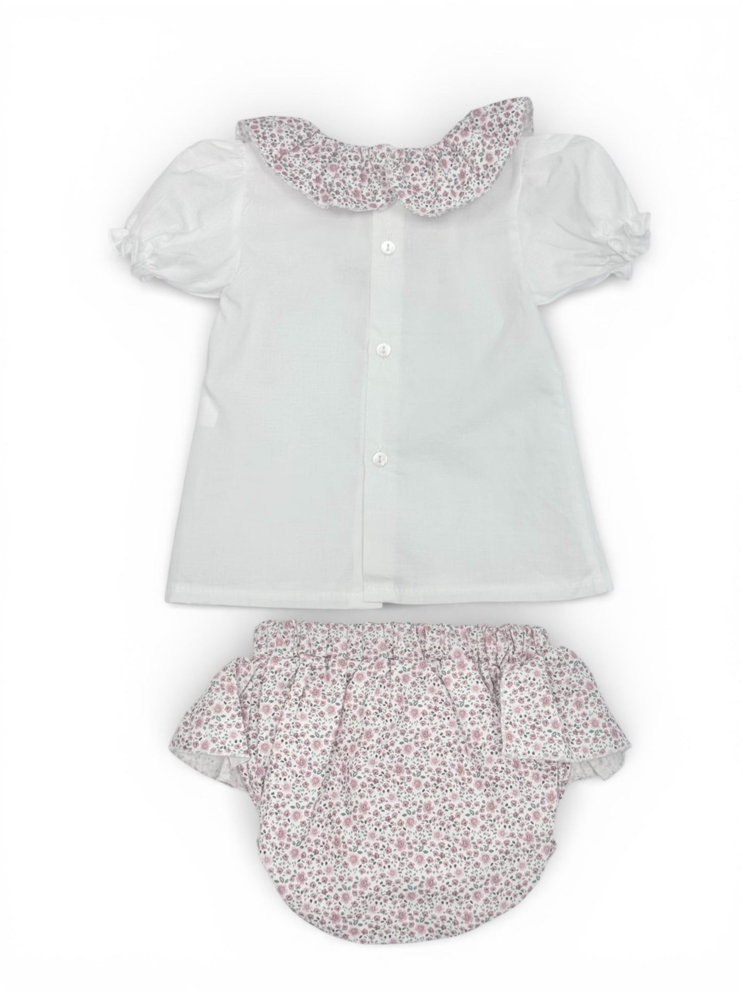 Dusty Rose Flower Bloomer Set