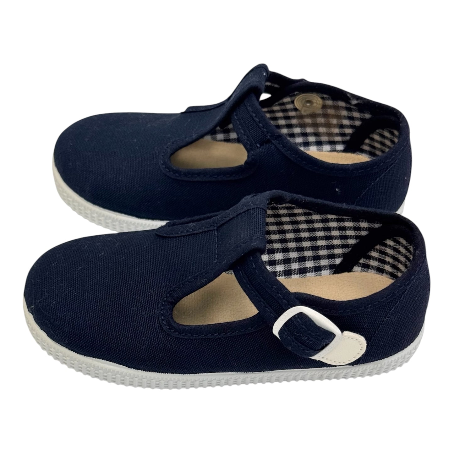 Navy T-Strap Canvas Sneaker