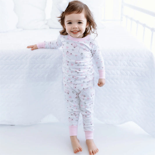 Little Golfer Pink Long Pajamas