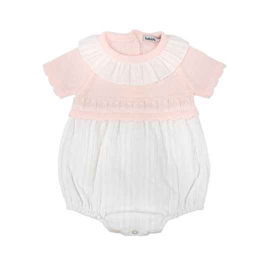 Cariño Pink Knit Romper 30322