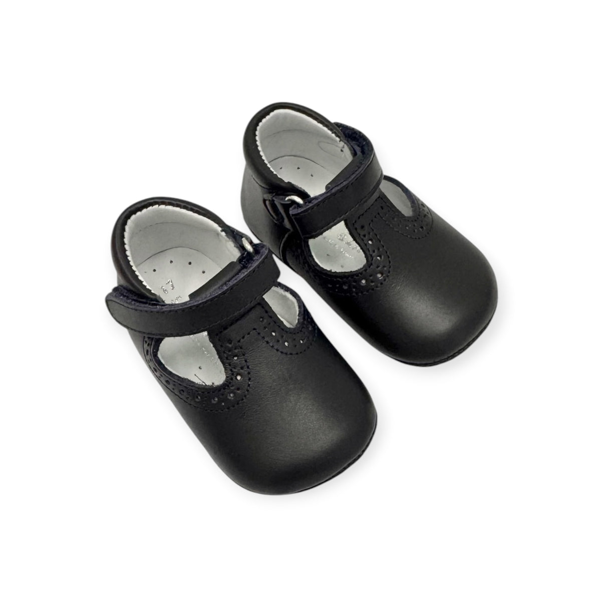 Dark Navy Leather T-Strap SB525