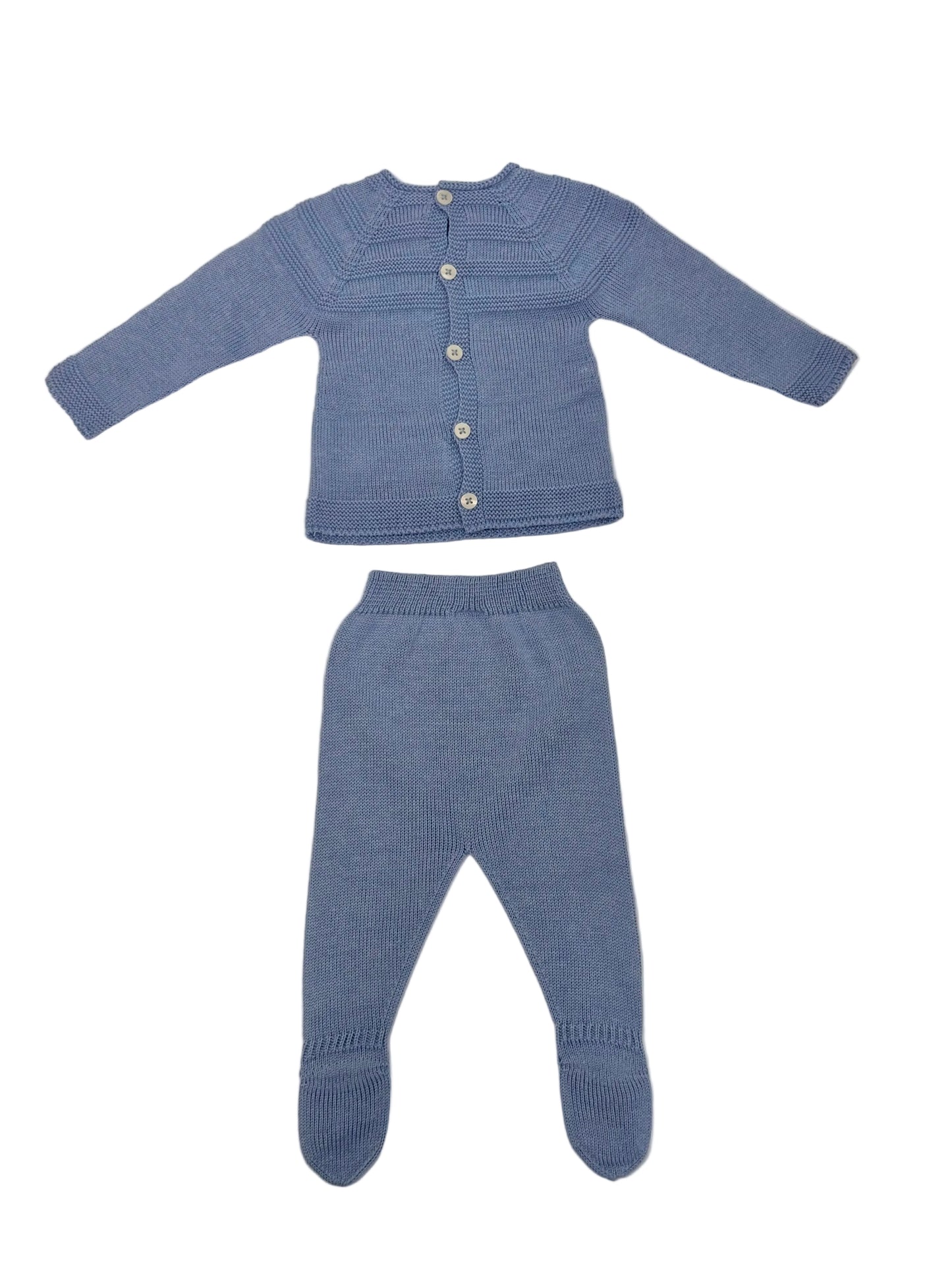 Azafata Blue Knit Baby Set 0007