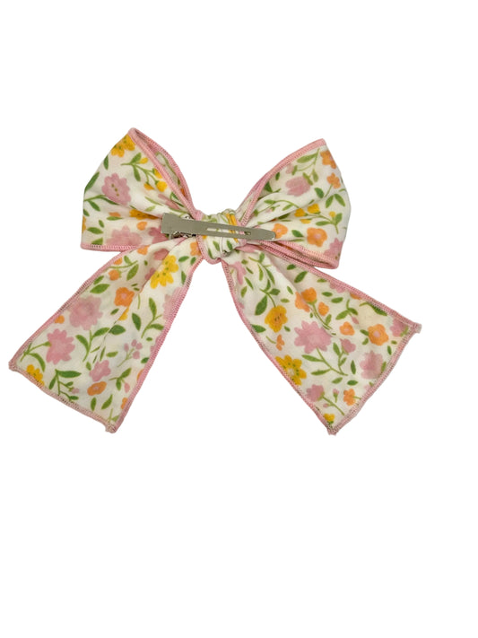 Blossom Garden Flower Print Bow