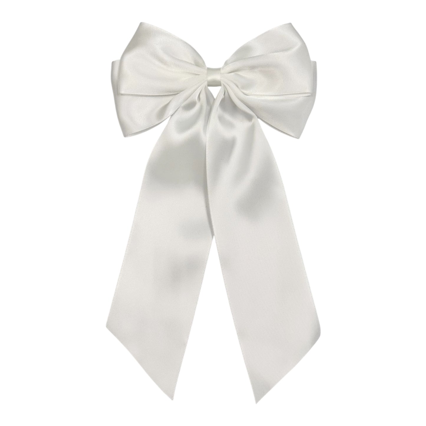 White Satin Bow w/ Tails
