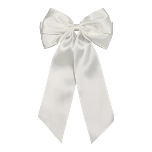 White Satin Bow w/ Tails
