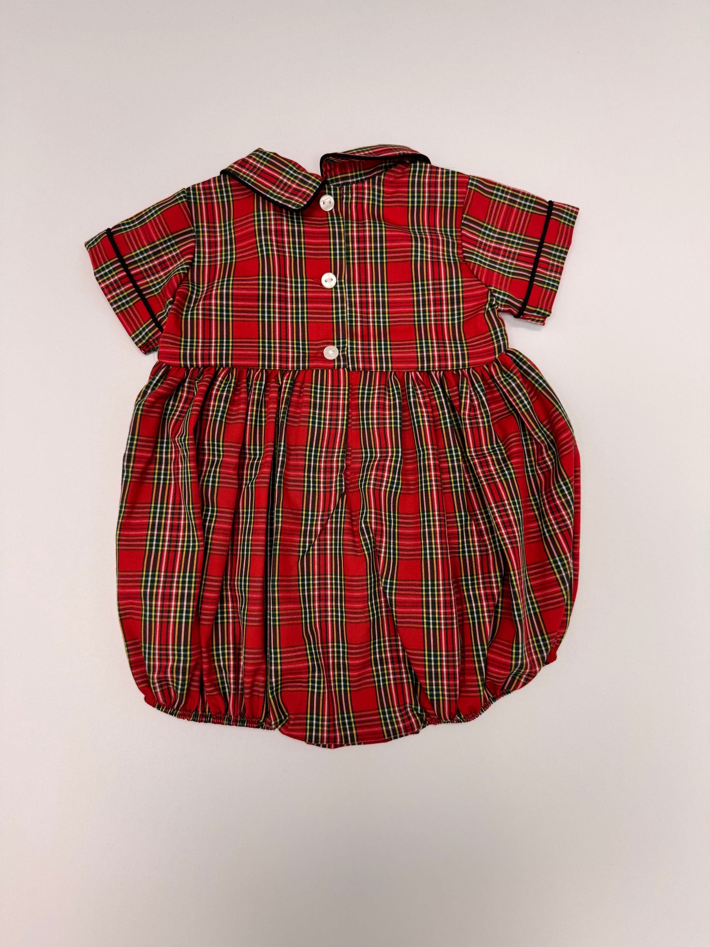 F00824-3 Red Plaid Romper