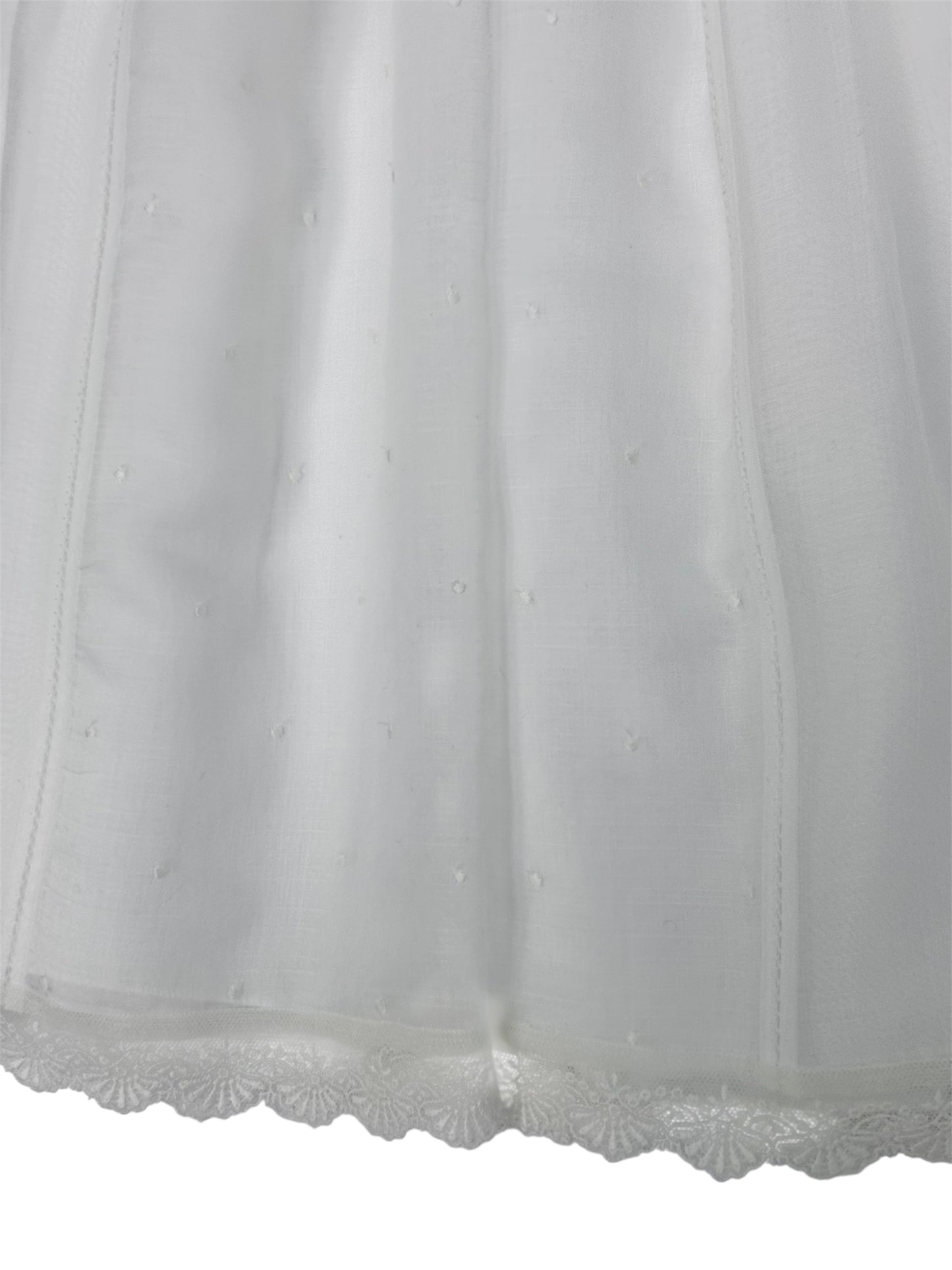 White Plumetti Embroidered Mantilla Dress 453
