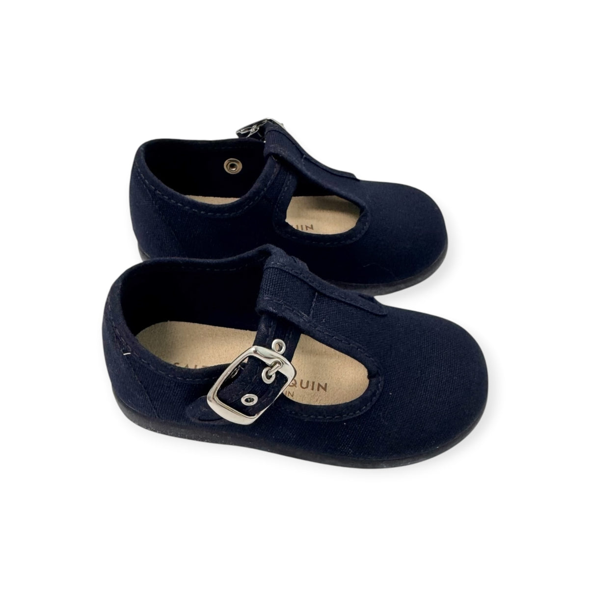 Navy Canvas T-Strap 1136-01