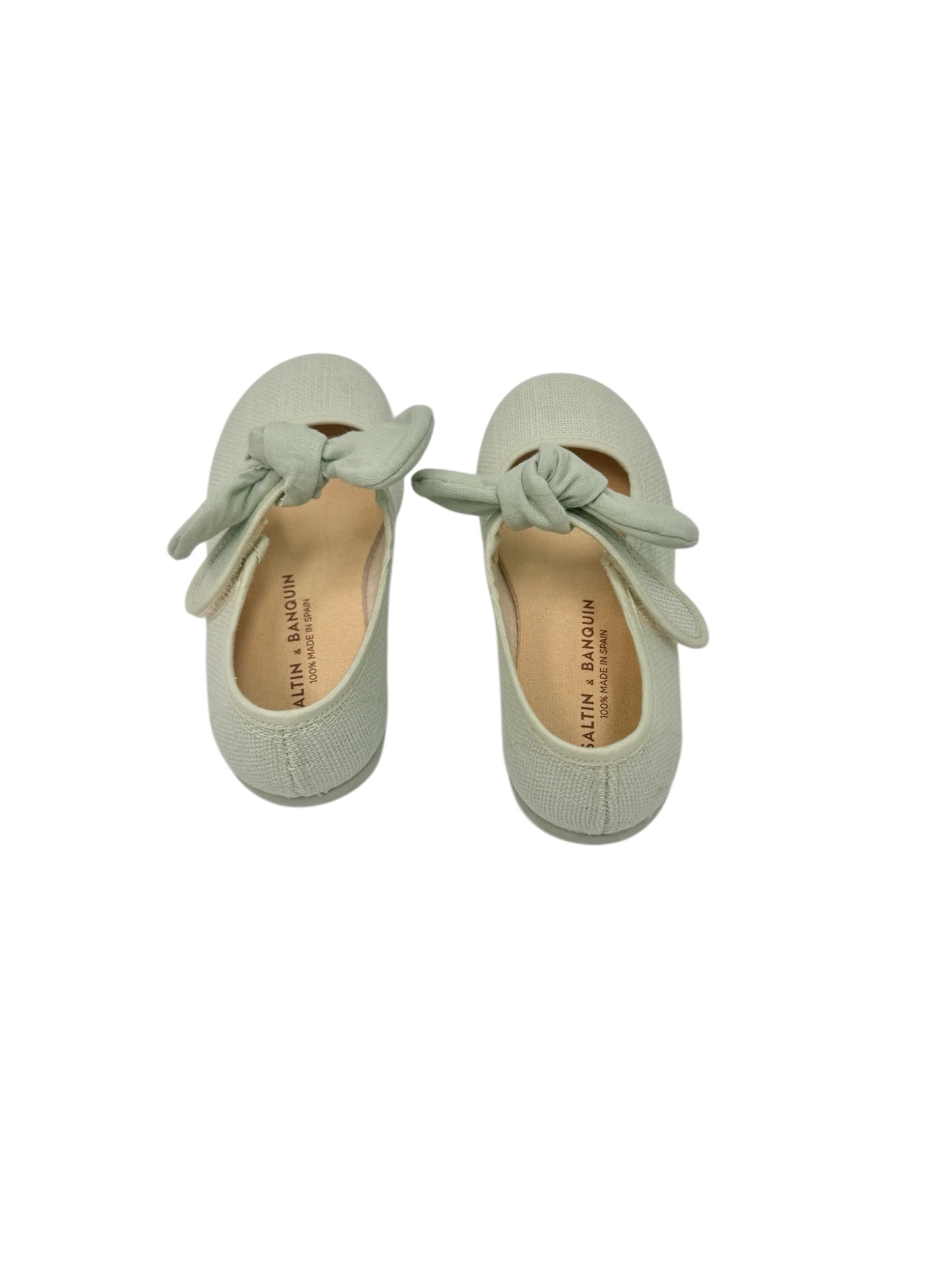 Pastel Green Linen Mary Jane 1208-09