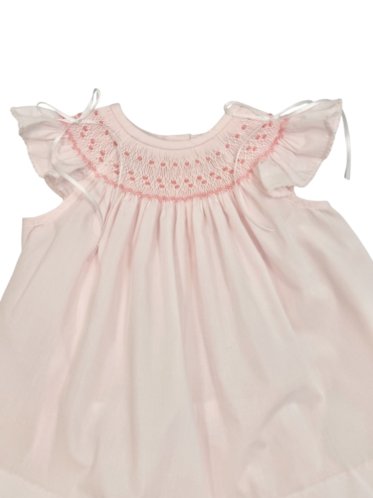Peony Pink Smocked Bishop Set