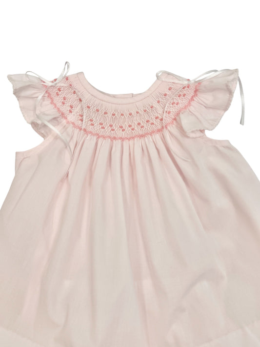 Peony Pink Smocked Bishop Set