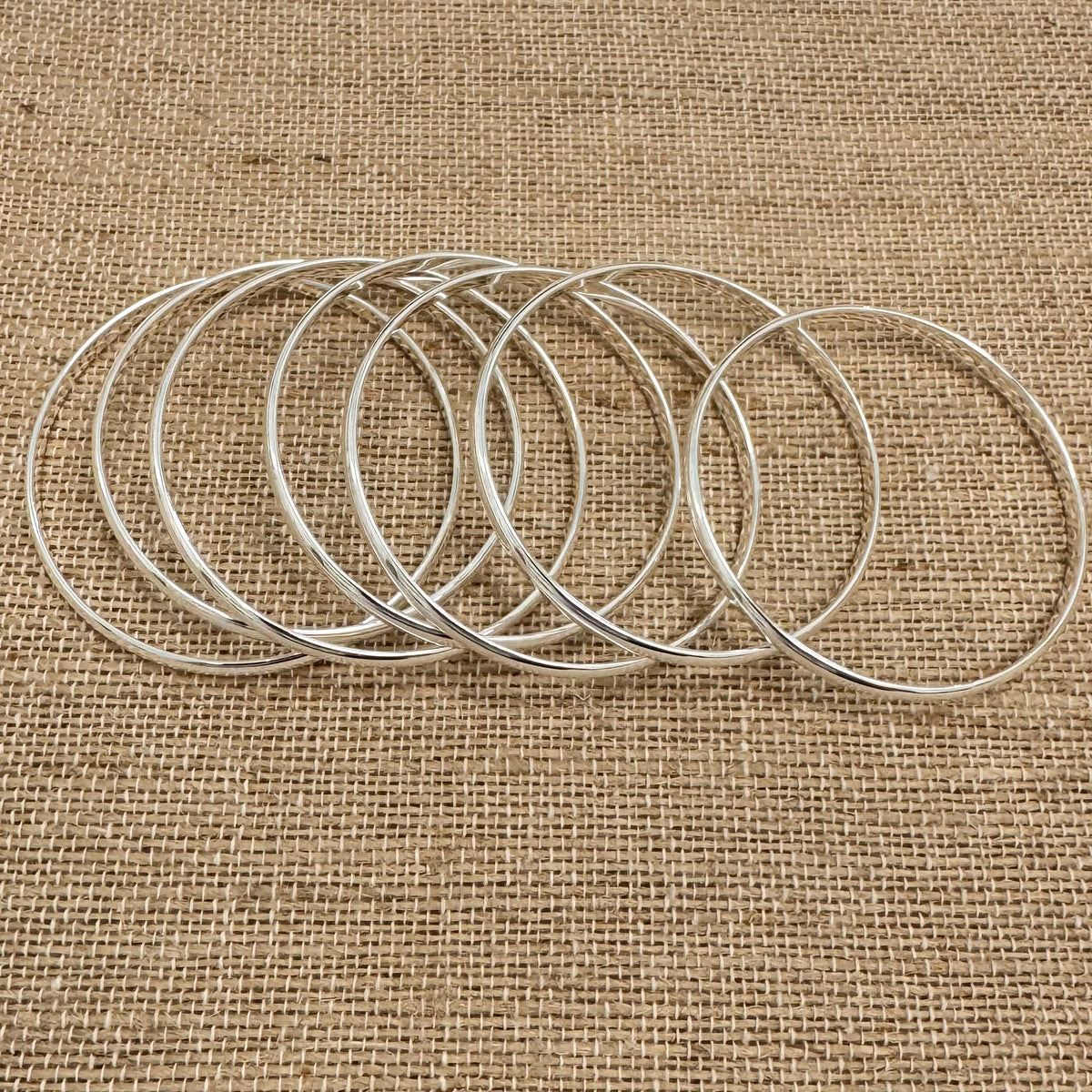 Silver Bangles Set of 7