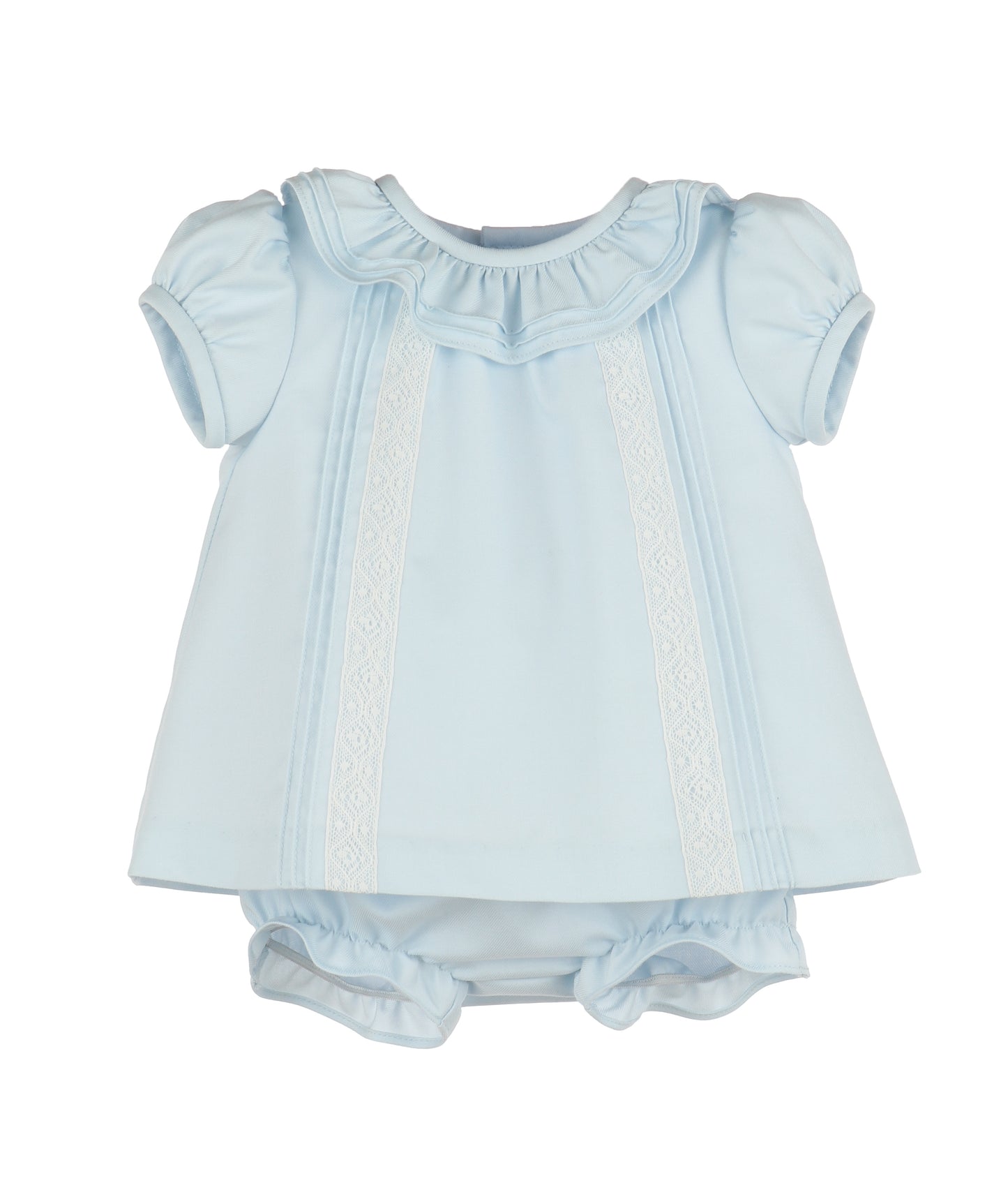 Pintucks & Lace Bishop Blue 8600Y