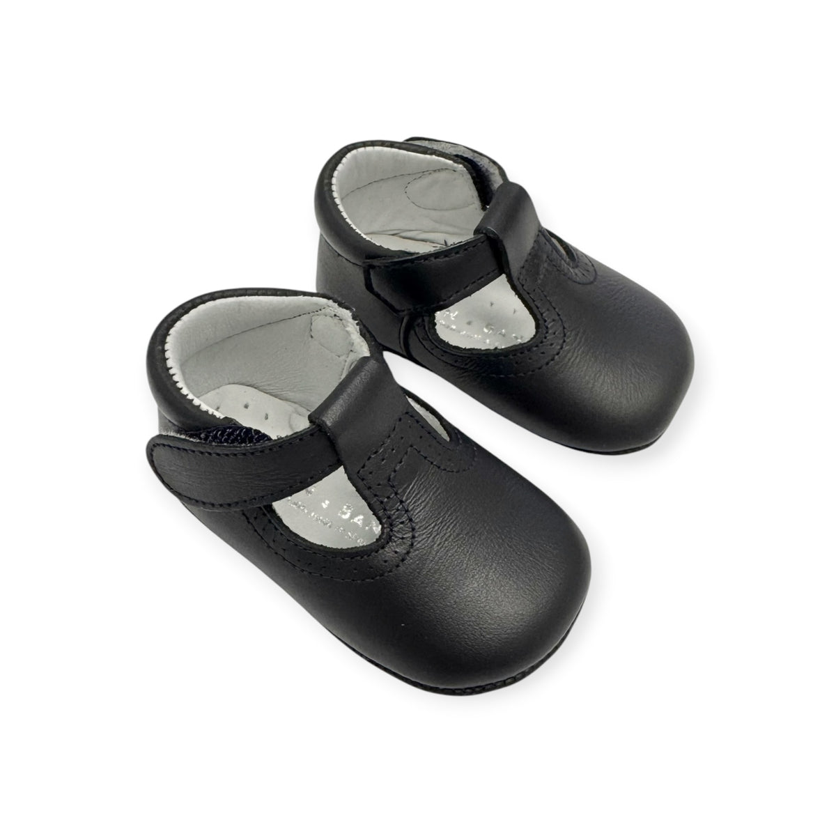 Navy Leather T-Strap 1007