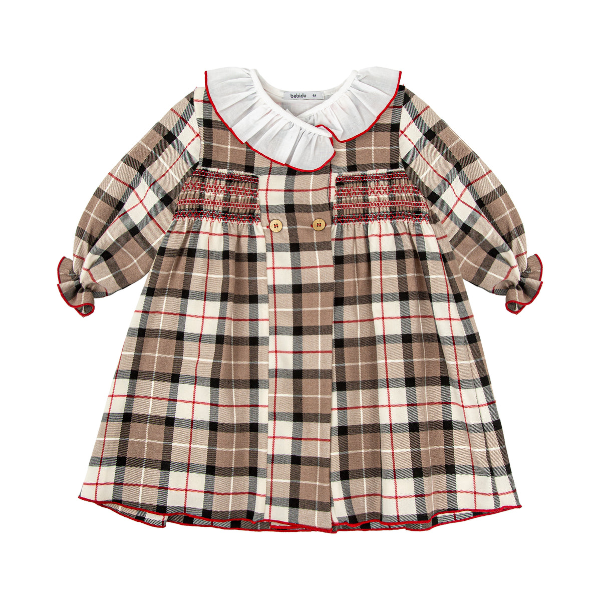 Senda Plad Smocked Dress 90634