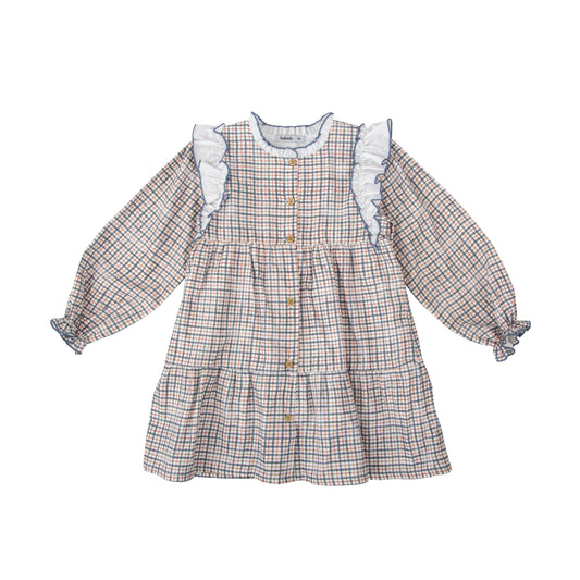 Valle Blue Plaid Dress