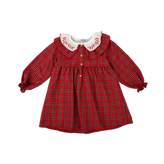 Muerdago Red Plaid Dress 90659