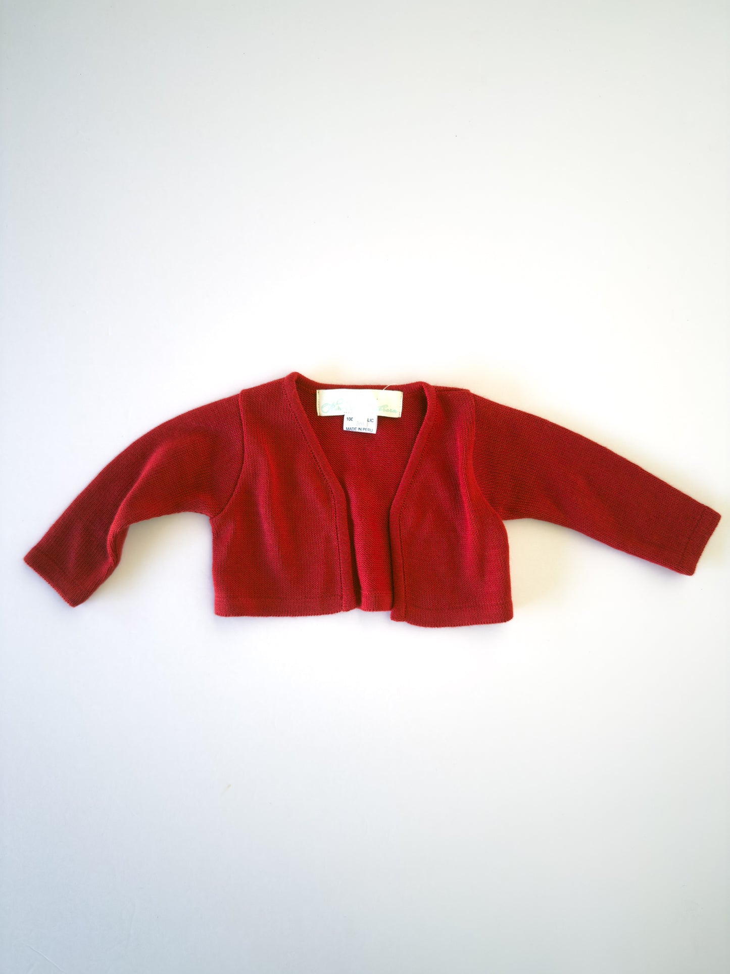 Red Knit Bolero Cardigan