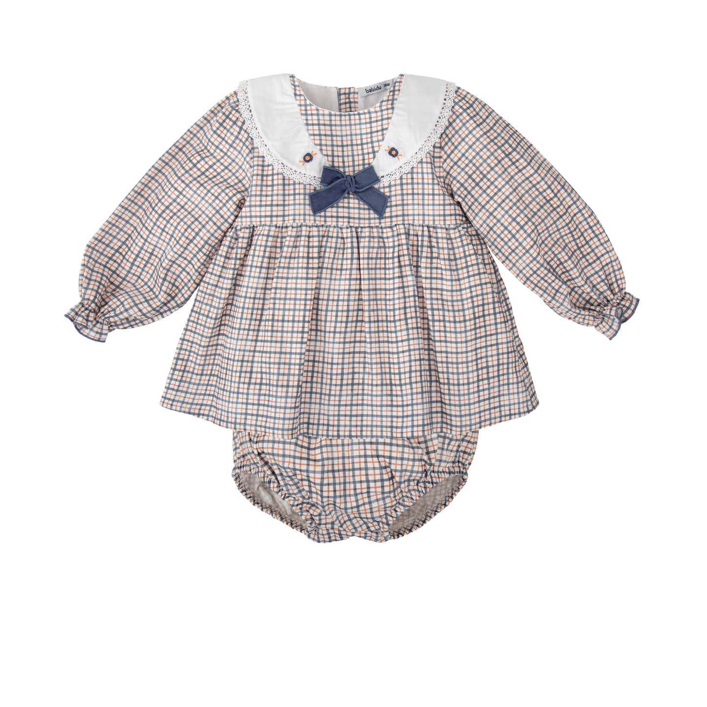 Valle Blue Plaid Bloomer Set