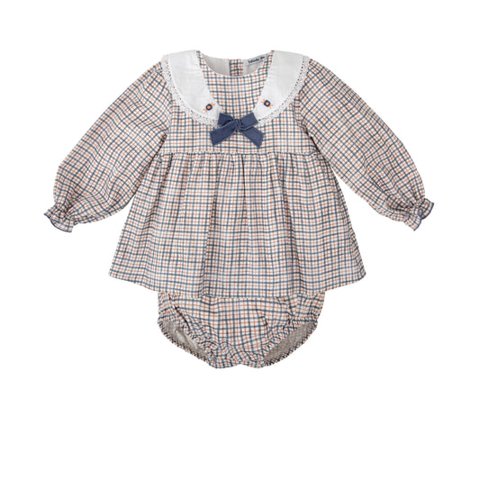 Valle Blue Plaid Bloomer Set
