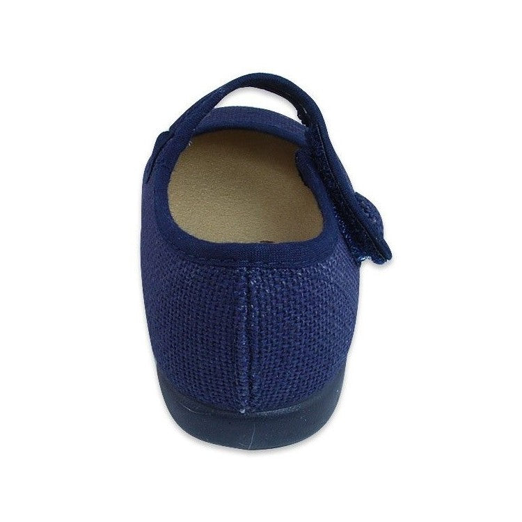 Navy Linen Mary Jane 1144-09