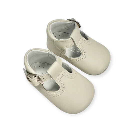 Porcelana Leather T-Strap Buckle Strap