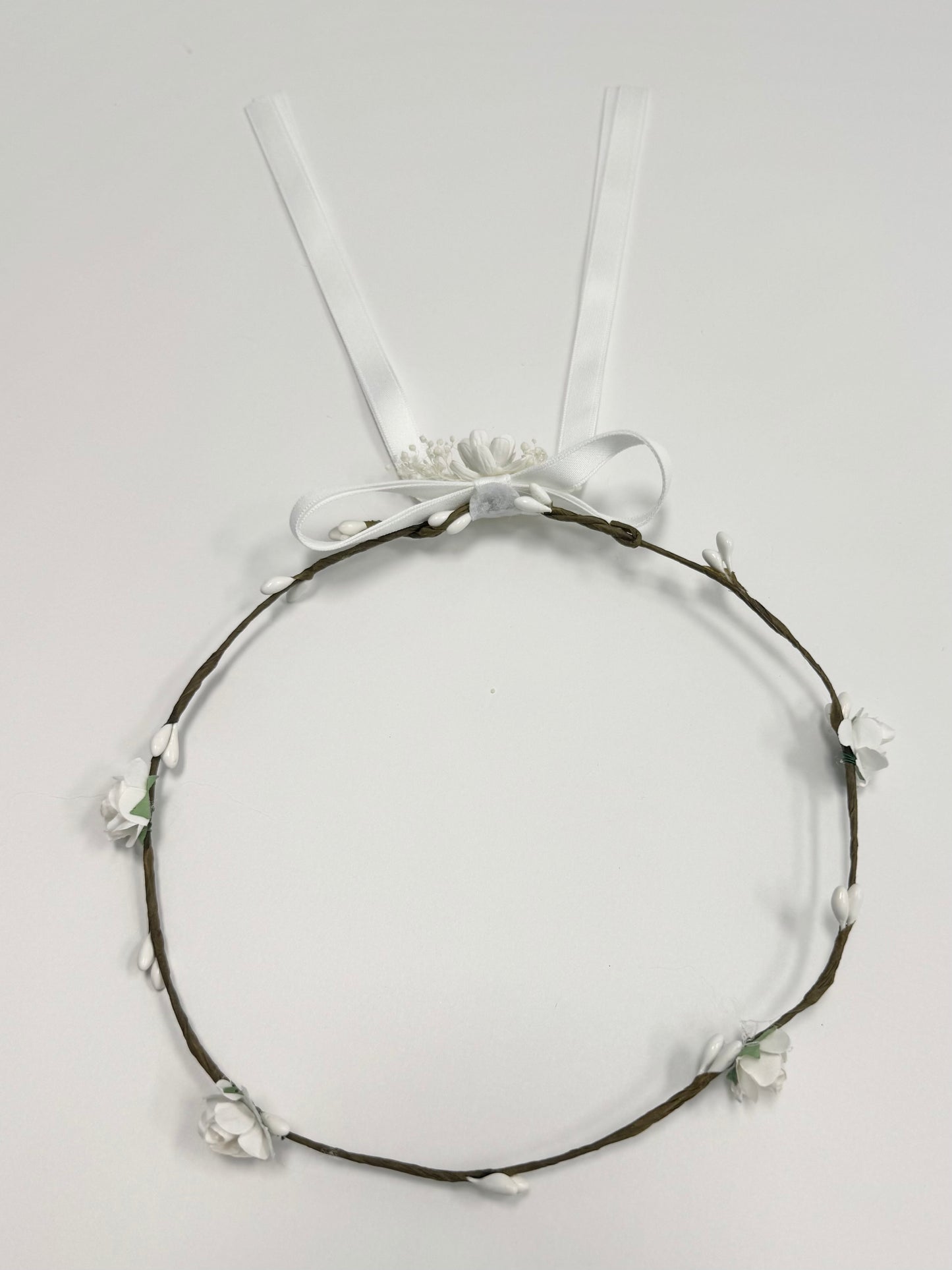 Floral Wreath with White Bow
