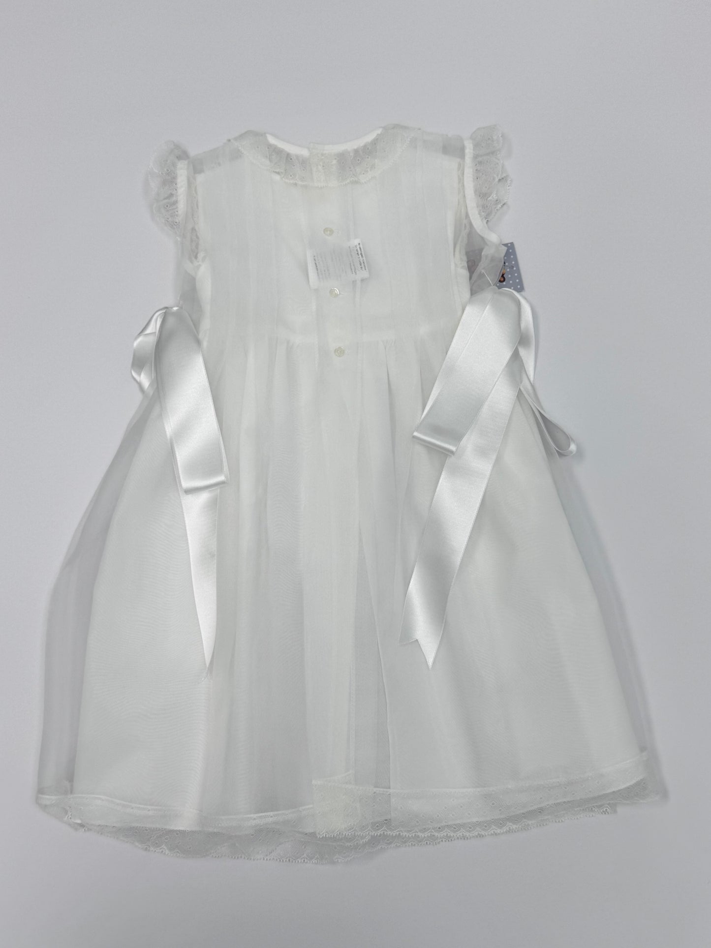 White Organza Mantilla Dress 450