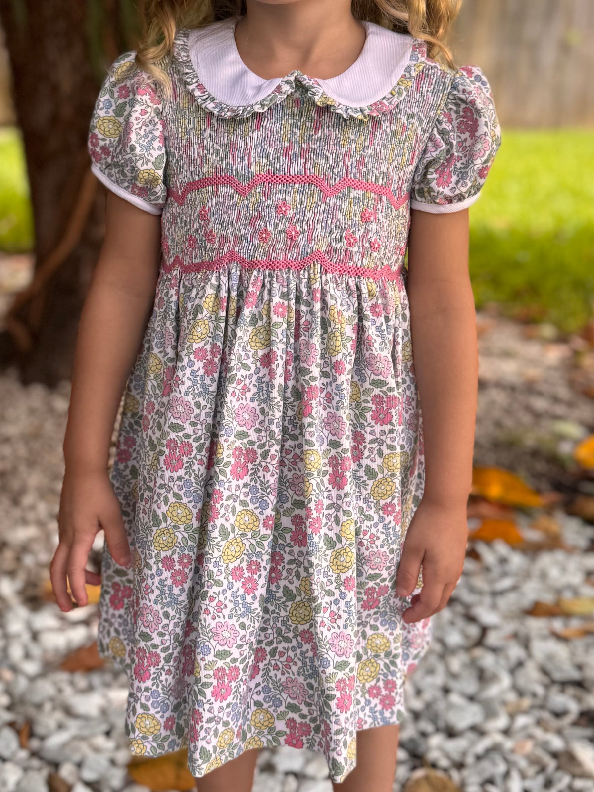 The Chelsea Garden Pink Smocked Dress