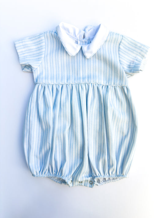 S04-25-4 Blue Stripe Romper