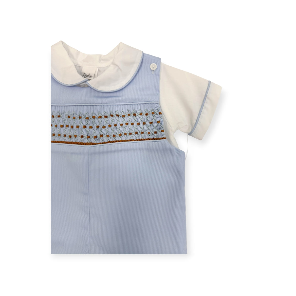 Blueberry & Chestnut Smocked Overall
