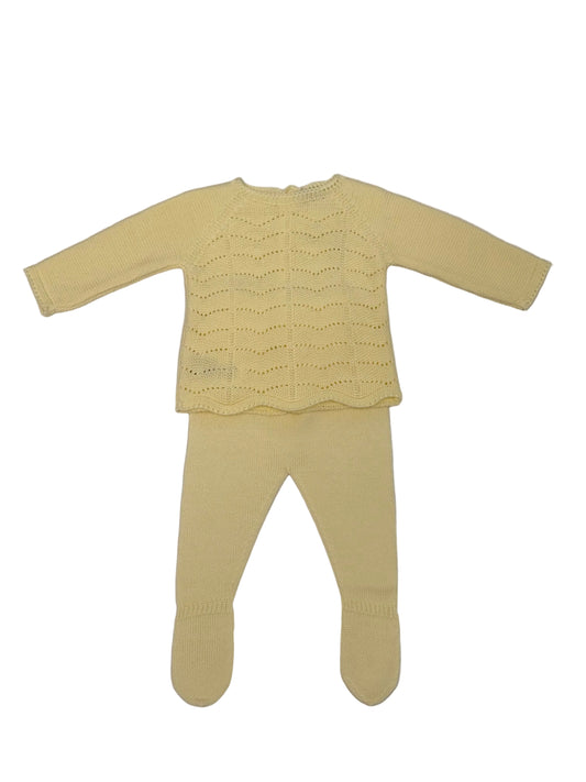 Yellow Knit Baby Set 0001