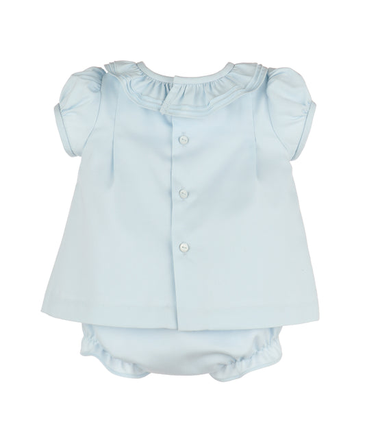 Pintucks & Lace Bishop Blue 8600Y