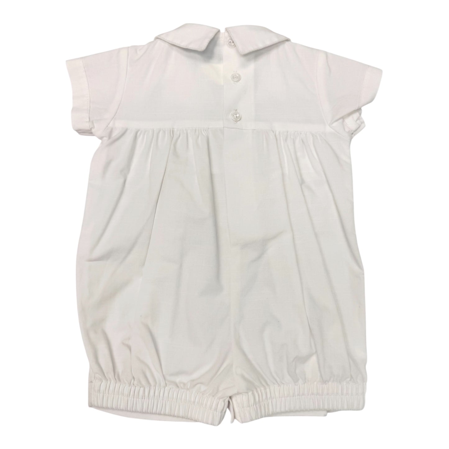 76607N White Cotton Romper Size 0M