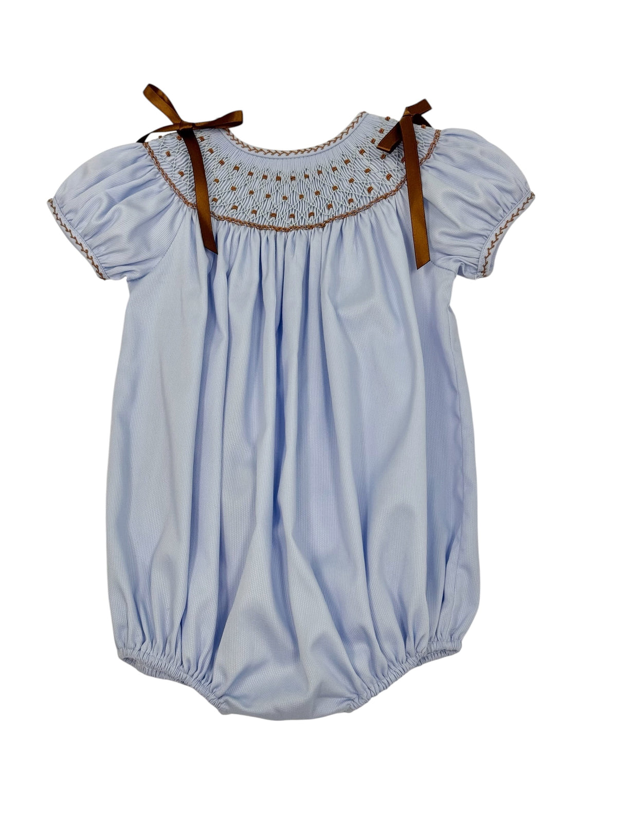 Blueberry & Chestnut Smocked Romper