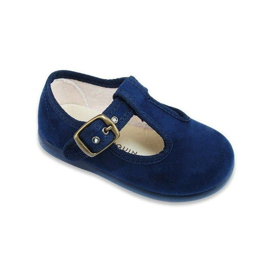 Navy Suede T-Strap 1136-02