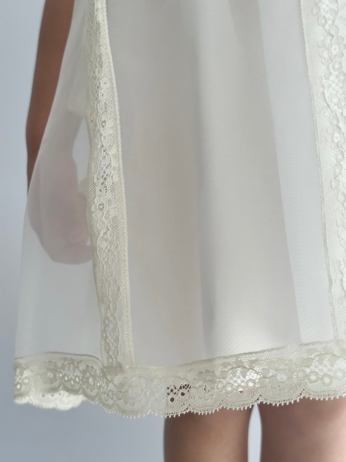 Beige Organza Mantilla Dress 478