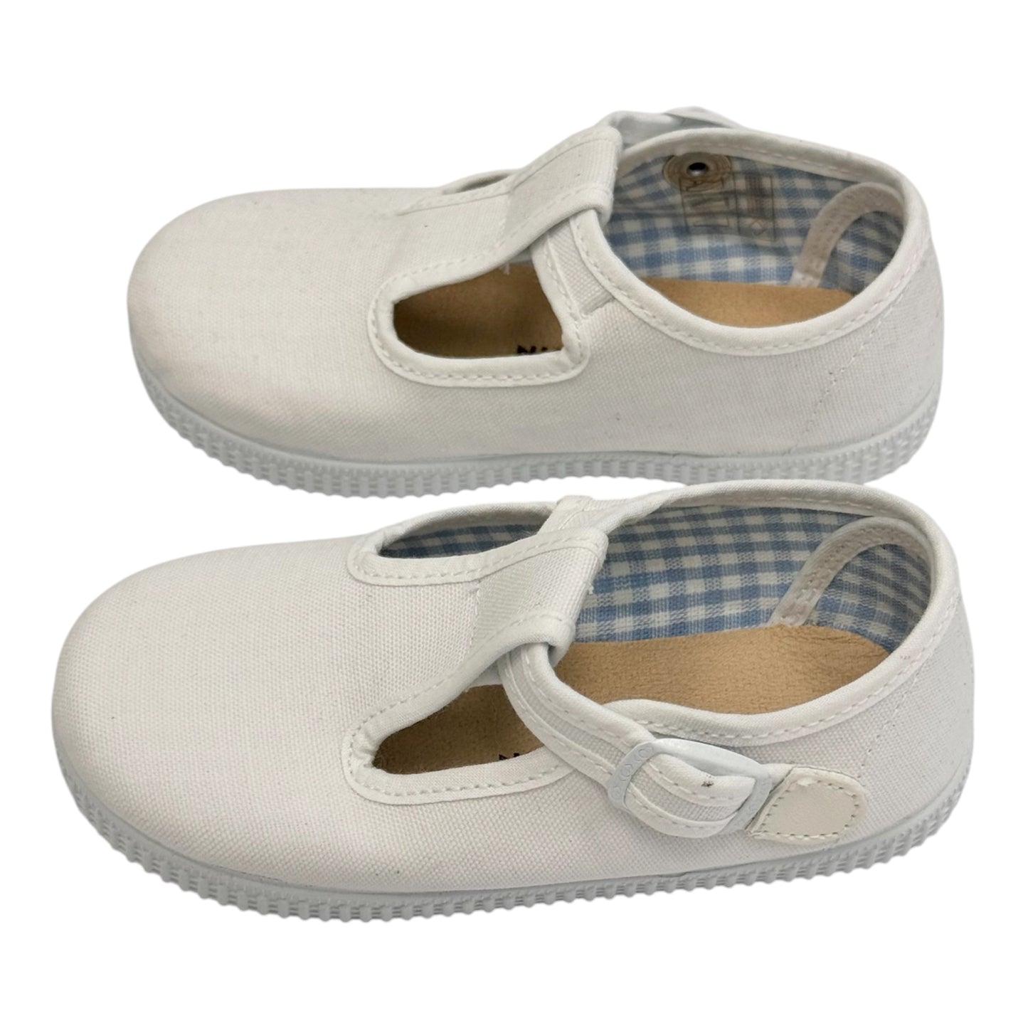 White T-Strap Canvas Sneaker