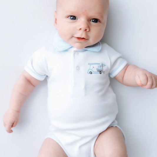Little Golfer Collared Onesie