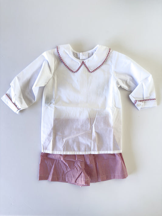 MBSS Red Gingham Shorts Set