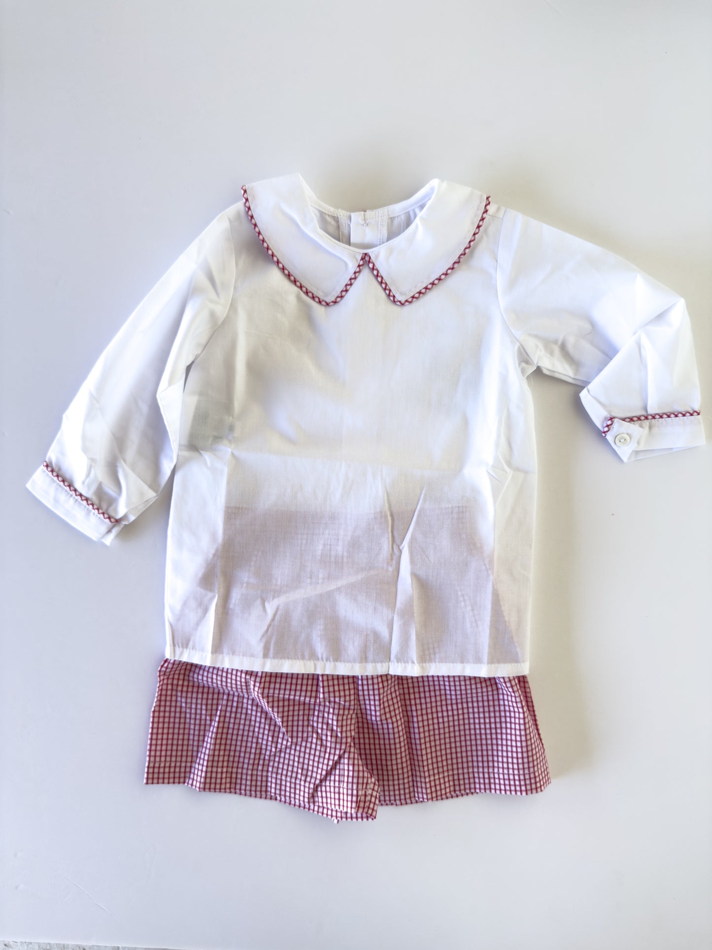 MBSS Red Gingham Shorts Set