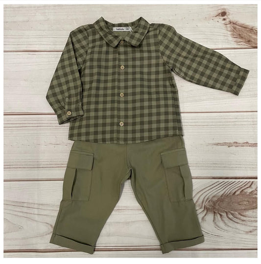43414 Green Pants Set Size 5
