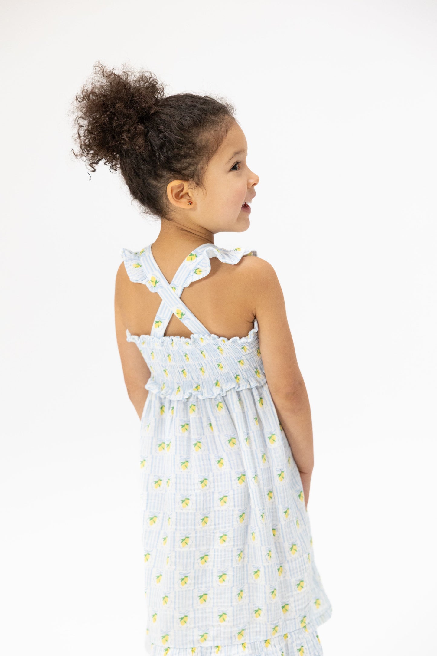 Lovely Lemons - Smocked Ruffle Sundress with Bloomer
